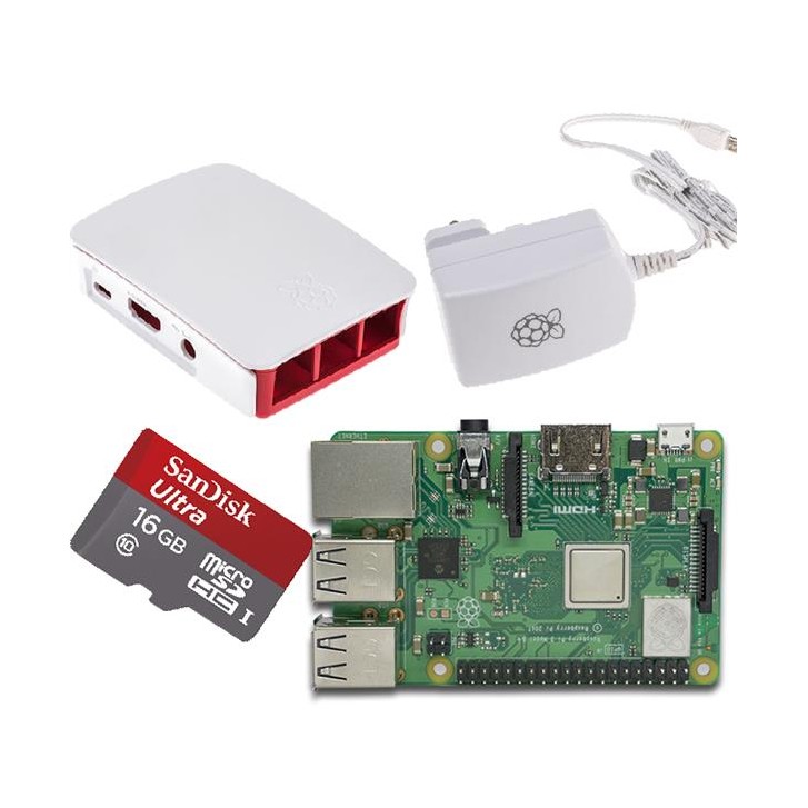 Raspberry Pi 3 B+ Starterkit weißes Bundle