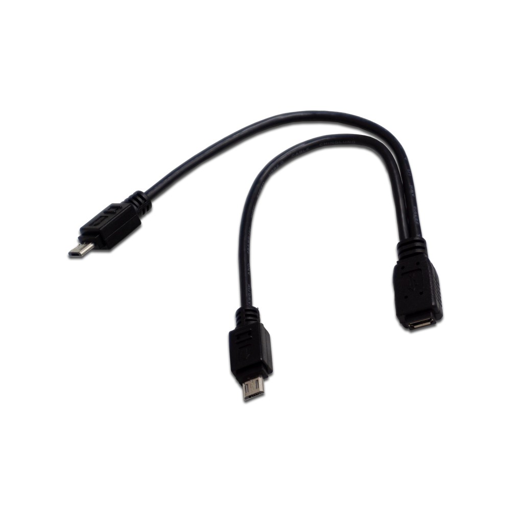 Micro USB Y-Kabel Adapter von 1x Buchse zu 2x Stecker - Raspberry Pi