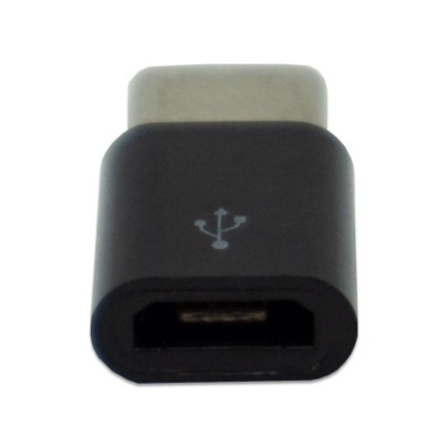 RPi4 MicroUSB B zu USB C Adapter Schwarz