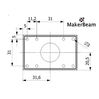 MakerBeam NEMA 17 Halterung