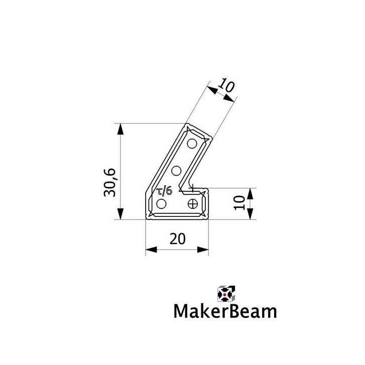 MakerBeam Verbinder 60 Grad 12 Stk.