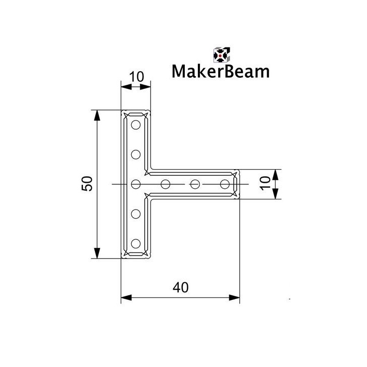 MakerBeam T - Verbinder 12 Stk.