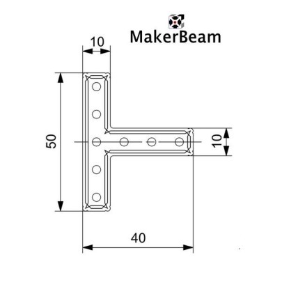 MakerBeam T - Verbinder 12 Stk.