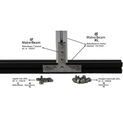 MakerBeam T - Verbinder 12 Stk.