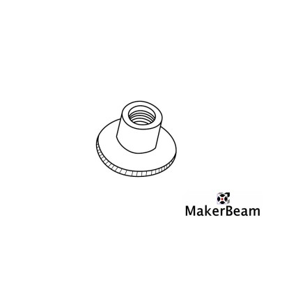 MakerBeam Rändelmuttern M3 Gewinde 4Stk.