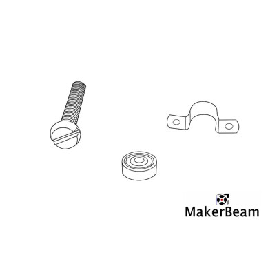 MakerBeam 10x Kugellager und 5x Lagerbefestigungs Set