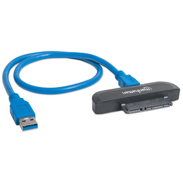 Manhattan USB 3.2 auf SATA-Adapter, Zum Anschluss von 2,5"-SATA-Festplatten an USB 3.0-Ports