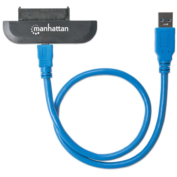 Manhattan USB 3.2 auf SATA-Adapter, Zum Anschluss von 2,5"-SATA-Festplatten an USB 3.0-Ports