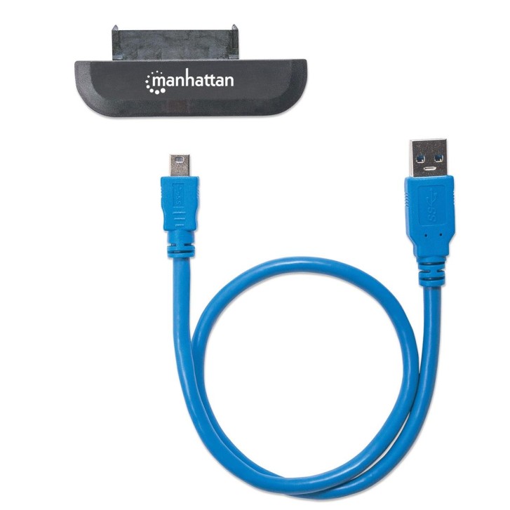 Manhattan USB 3.2 auf SATA-Adapter, Zum Anschluss von 2,5"-SATA-Festplatten an USB 3.0-Ports