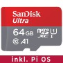 Sandisk microSDHC UHS-I 64GB  Class10 mit Raspberry Pi OS