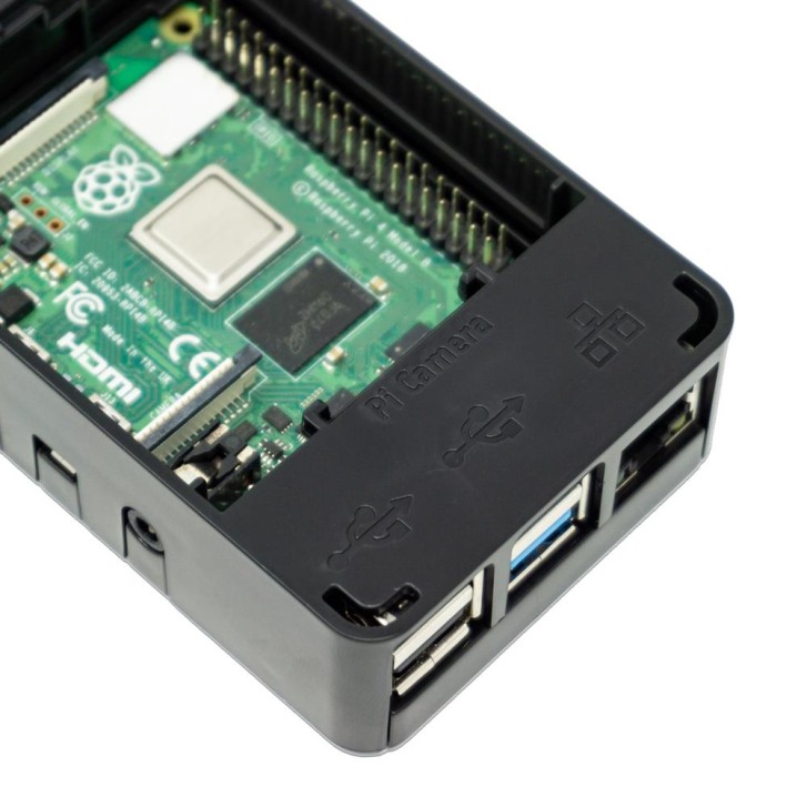 Raspberry Pi 4 Gehäuse, ABS Schwarz