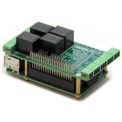 4 Relais 4HV-Eingänge 8-lagiger stapelbarer HAT für Raspberry Pi