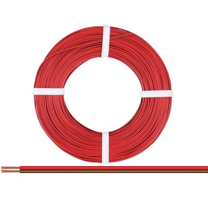 Zwillingslitze 0,14 mm² / 50 m rot-braun