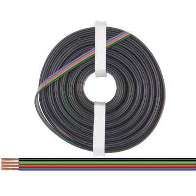 Vierlingslitze 0,25 mm² / 100 m für RGB LED...