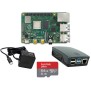 Raspberry Pi 4 Modell B Bundle offiz.Teile Grau/Schwarz RPi mit 4GB RAM Sandisk MicroSD 64 GB