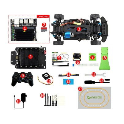 JetRacer Pro AI Kit, Hochgeschwindigkeits-KI-Rennroboter inkl. Jetson Nano Dev Kit