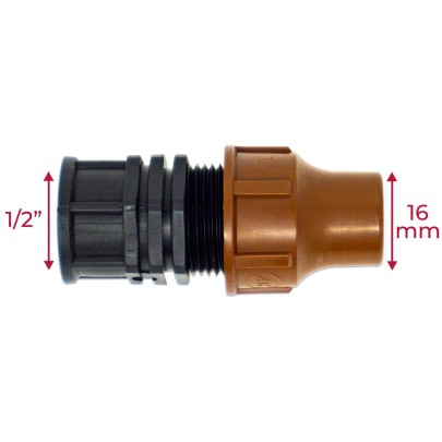 Rain Bird Kupplung PP 16 mm x 1/2" Lock x...