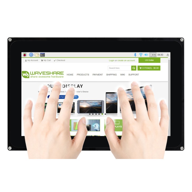 10,1 Zoll kapazitiver Touchscreen LCD mit Gehäuse, 1024×600, HDMI 22789