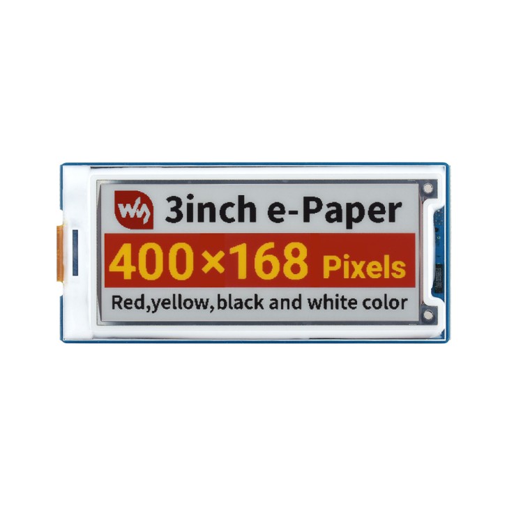 3 Zoll E-Paper-Modul 400 × 168 (rot/gelb/schwarz/weiß) - 22758