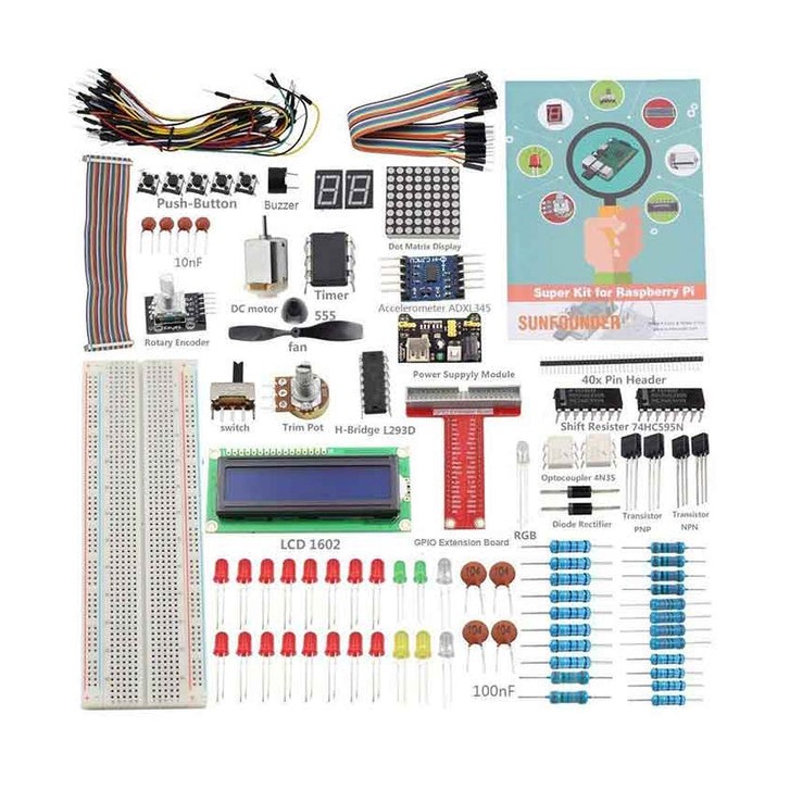 SunFounder Super Starter Kit V2.0 für Raspberry Pi inkl. Benutzerhandbuch