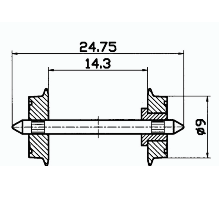 Roco 40194 DC-NEM-Normradsatz 2 Stück