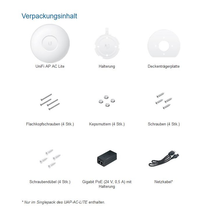 Ubiquiti Unifi Access Point Lite 2,4 & 5 GHz AC UAP-AC-LITE