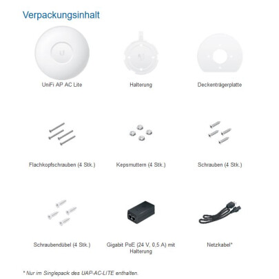 Ubiquiti Unifi Access Point Lite 2,4 & 5 GHz AC UAP-AC-LITE