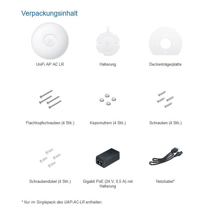 Ubiquiti Unifi Access Point Long Range 2,4 & 5 GHz AC UAP-AC-LR