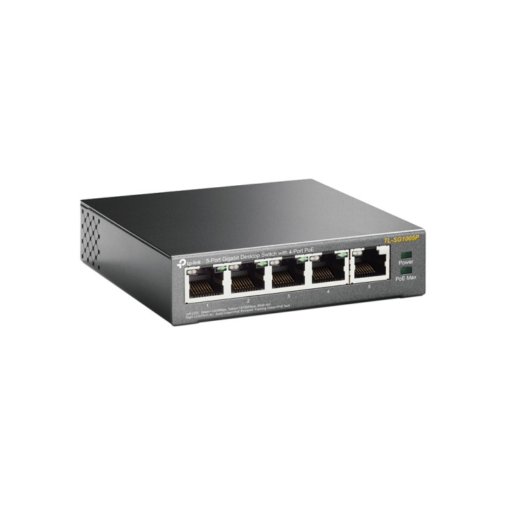 TP-Link 5-Port-10/100/1000Mbit/s-Desktop-Switch mit 4 PoE-Ports TL-SG1005P