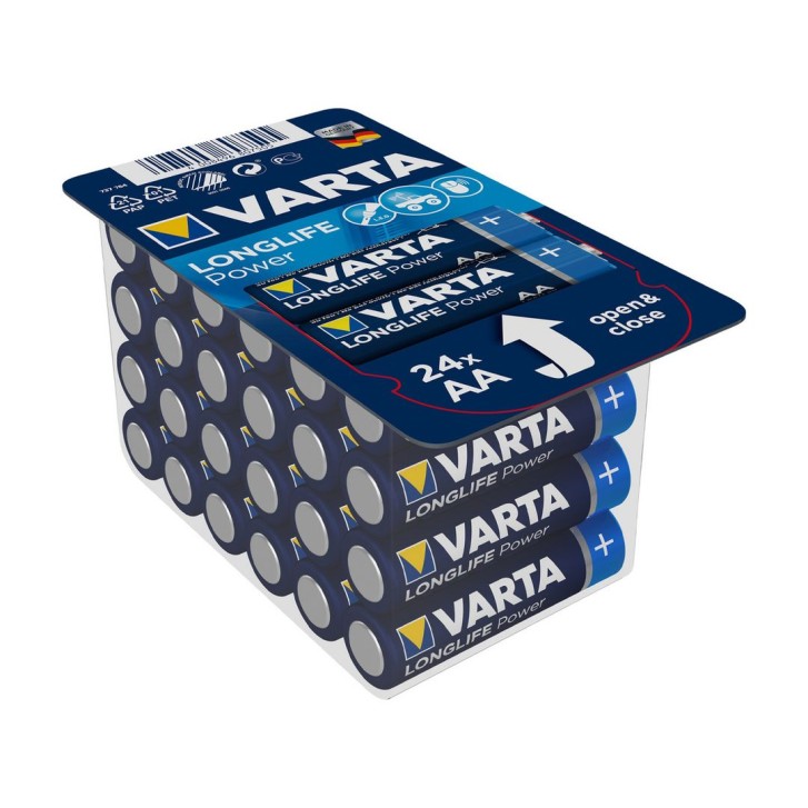 24er Packung VARTA LongLife Power Alkaline-Batterien AA