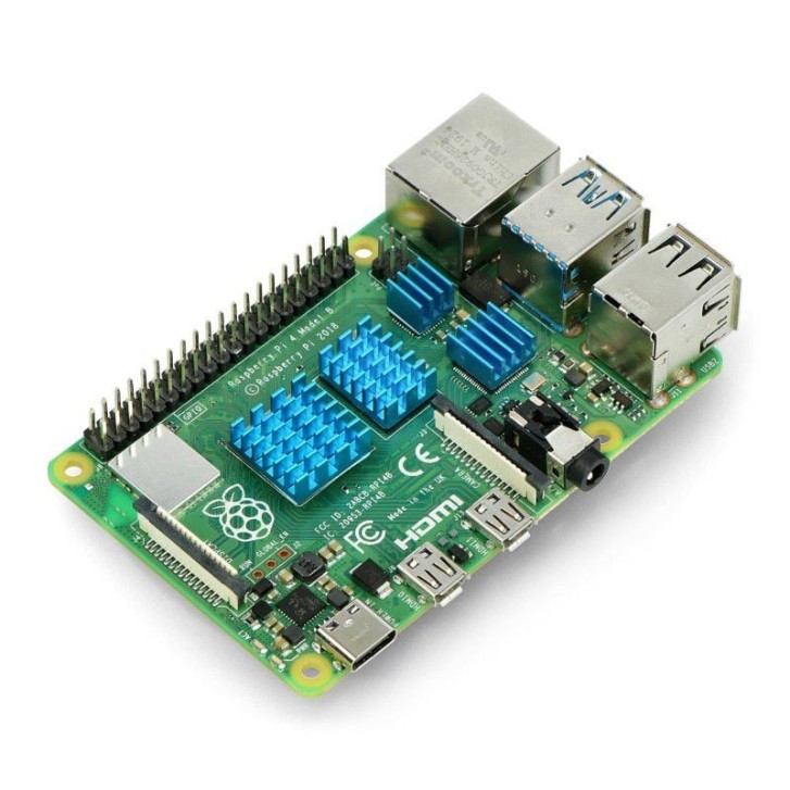 Raspberry Pi 4 Kühlkörper Set (4 Stk.) blau