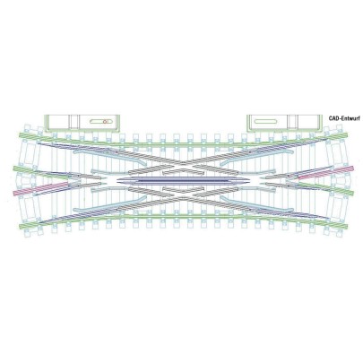 Roco 4080800 Doppelkreuzungsweiche DKW20