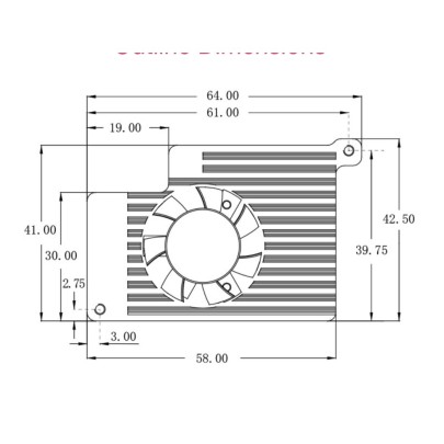 Aktiver Kühler für Raspberry Pi 5, Aluminium-Kühlkörper mit Wärmeleitpads - 26044