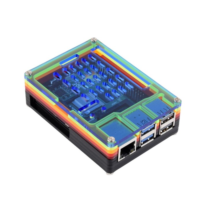 Regenbogen-Acryl-Gehäuse für Raspberry Pi 5 - 26084/26079