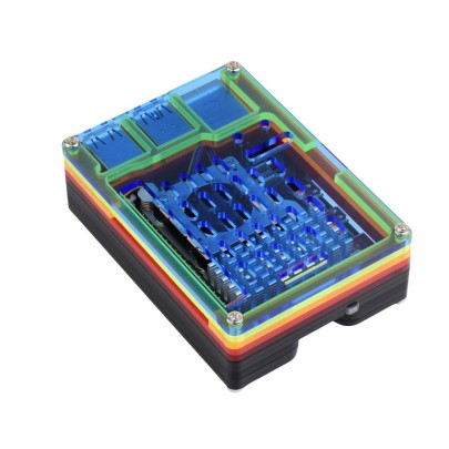 Regenbogen-Acryl-Gehäuse für Raspberry Pi 5 - 26084/26079