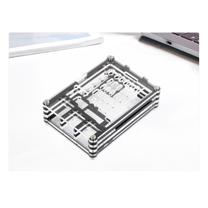 Transparentes & schwarzes Acrylgehäuse für Raspberry Pi 5 - 26080