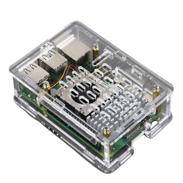 Durchsichtiges Acrylgehäuse für Raspberry Pi 5 - 26089