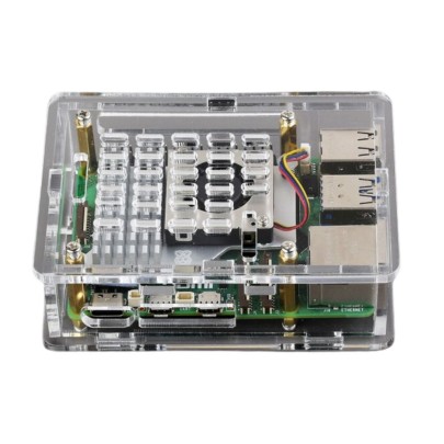 Durchsichtiges Acrylgehäuse für Raspberry Pi 5 - 26089