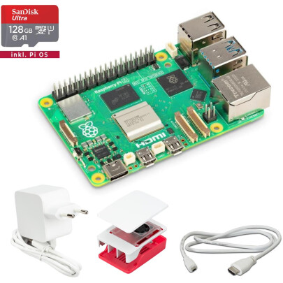 Raspberry Pi 5 8 GB Starter Kit | Gehäuse mit...