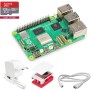 Raspberry Pi 5 8 GB Geh&auml;use rot/wei&szlig;, Netztteil wei&szlig;, Raspberry Pi Micro HDMI zu HDMI Kabel wei&szlig; 1M microSDHC 128GB