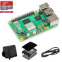 Raspberry Pi 5 8 GB Starter Ki | Gehäuse m. Lüfter, Kühlkörper | 27 Watt NT | HDMI Kabel | 128 GB SD