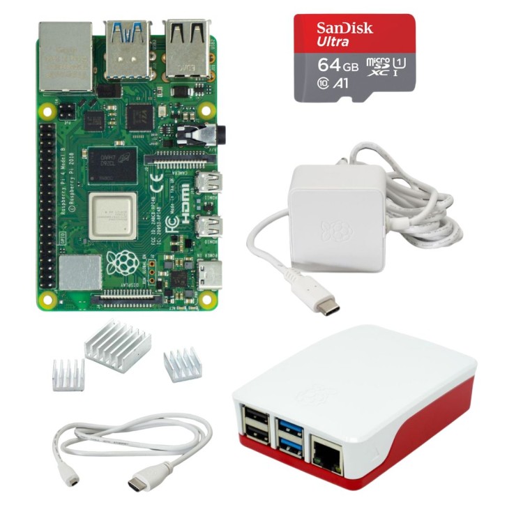 Raspberry Pi4 B 8 GB RAM Bundle rot/weiß