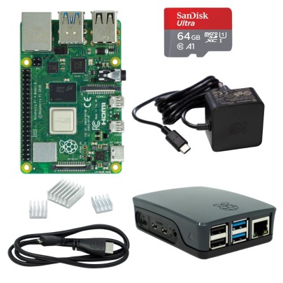 Raspberry Pi4 B 1 GB RAM Bundle grau/schwarz