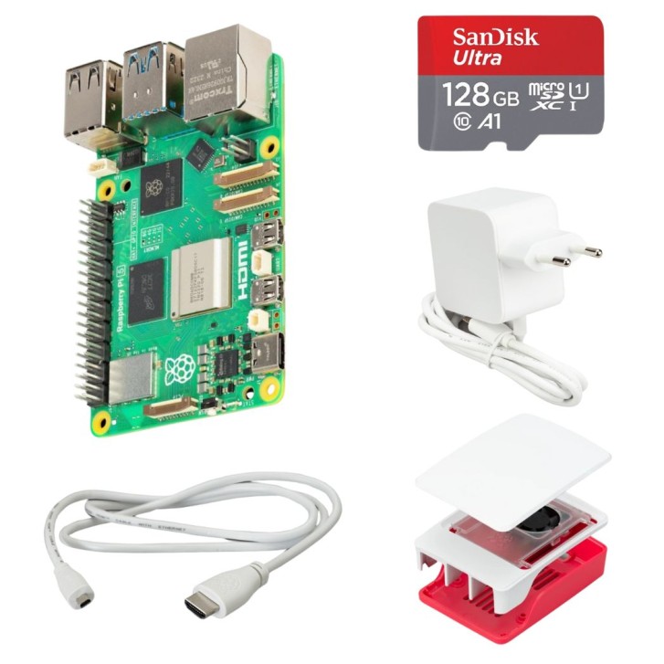 Raspberry Pi5 Bundle 4 GB RAM rot/weiß