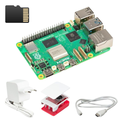 Raspberry Pi5 Bundle 2 GB RAM rot/weiß