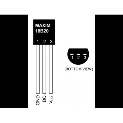 DS18B20+ Temperatursensor TO92  für Raspberry Pi,...