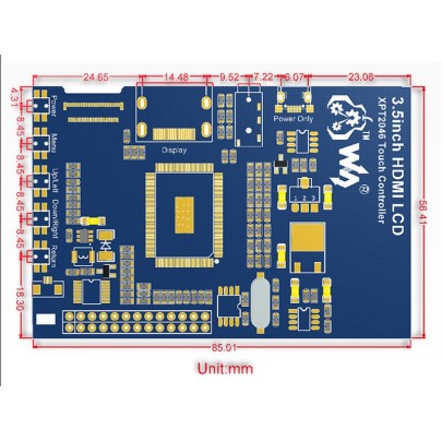 Resistives IPS Touch Screen Display 3,5" für Raspberry